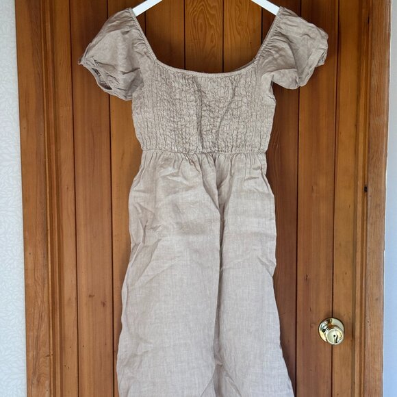 The Menorca Linen Dress  / Moon - Picture 1 of 2